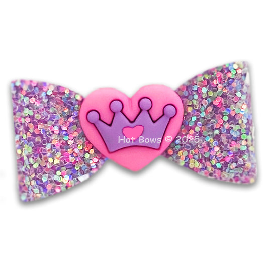 Pink Heart Purple Glitter