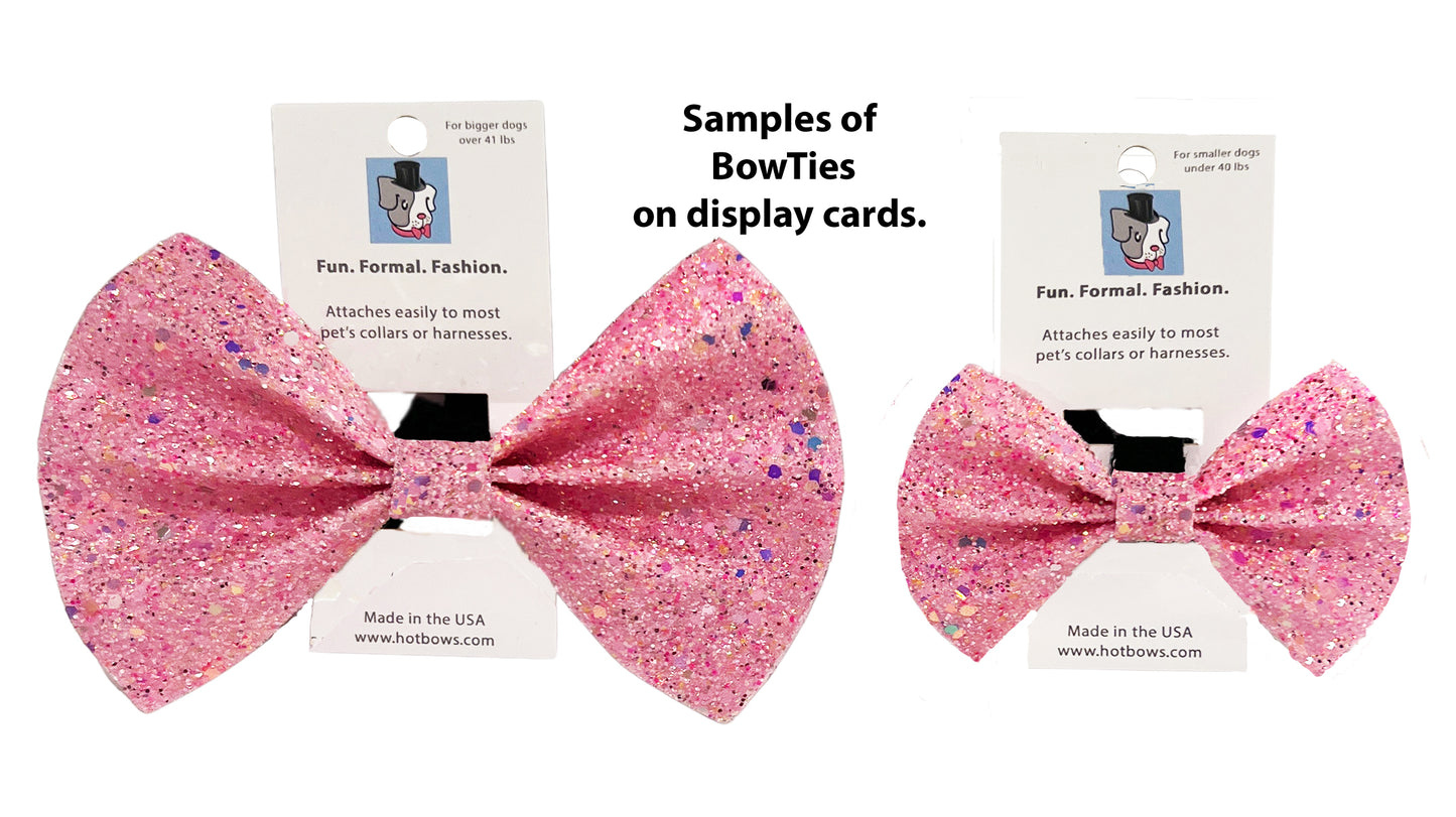 Pink Glitter BowTie for Dogs